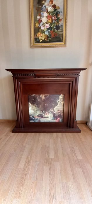 Портал дерев'янний для каміна електричного