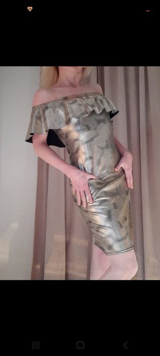 Sliczna Nowa zlota sukienka hiszpanka rozm.38 Ayanapa