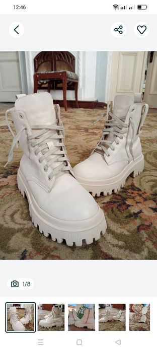 Черевики кожані 39р. на меху.