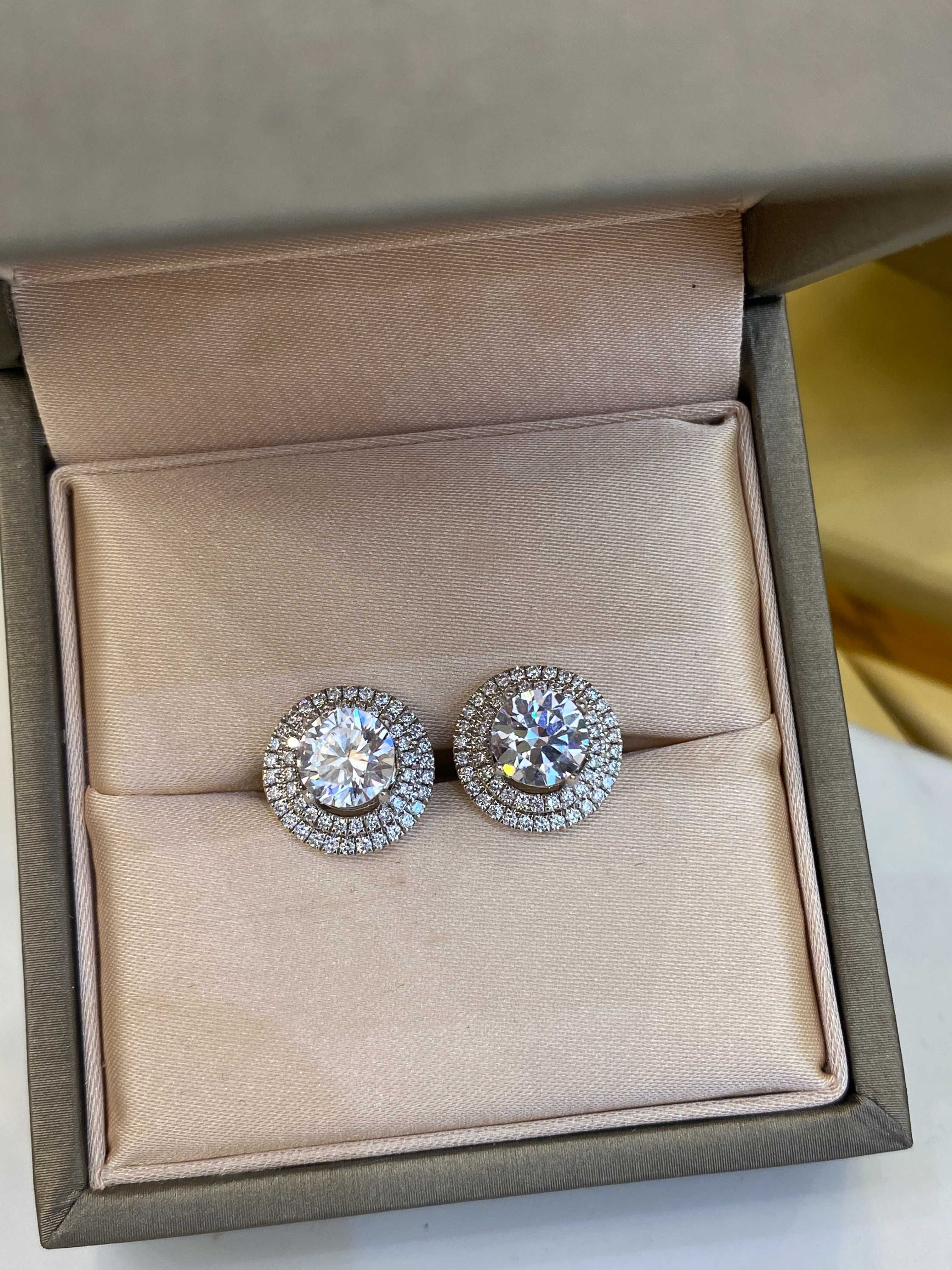 Kolczyki HALO z diamentami 2.52 CT VS2/G Certyfikat IGI
