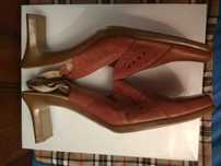 Buty bez pięty r. 40 41 sandały skórzane brązowe skóra naturalna
