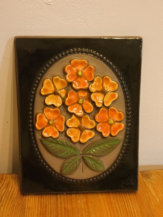 Jie Gantofta kafel ceramiczny płytka dekoracyjna vintage duża sweden