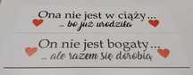 Tablice Ona nie jest w ciąży urodziła On nie jest PCV 2 wodoodporne