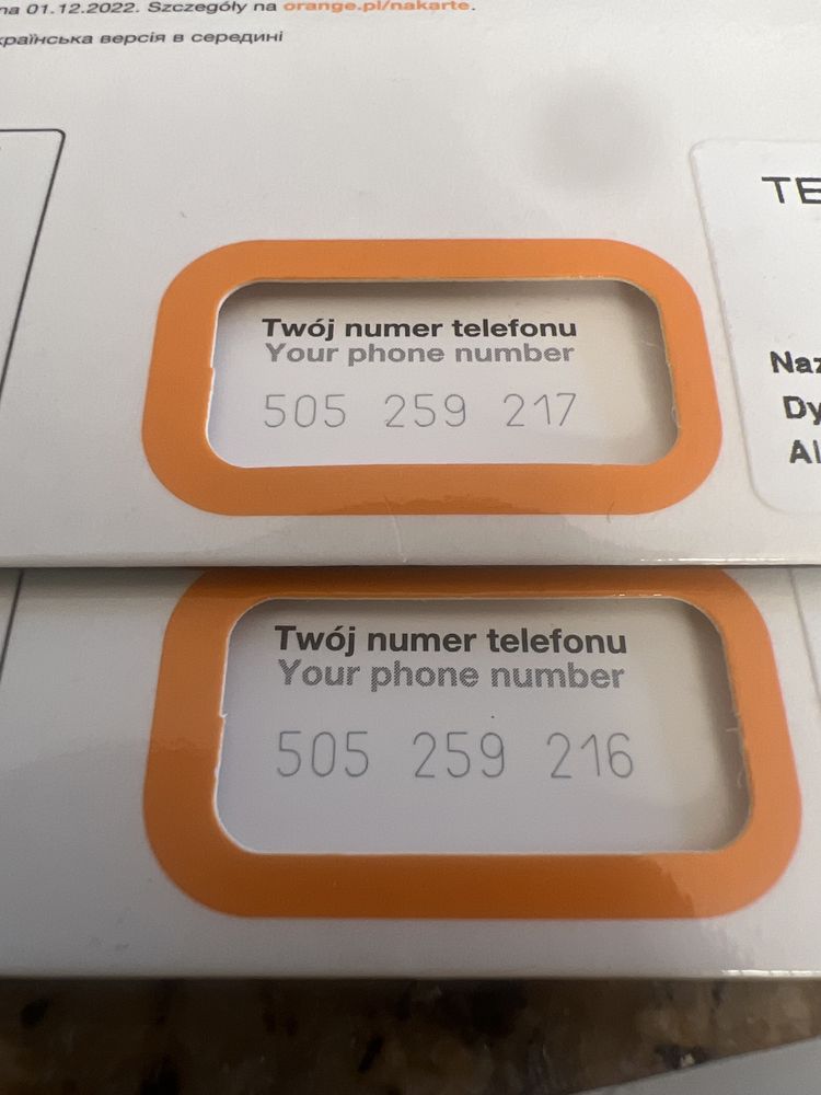 Zloty numer orange x2