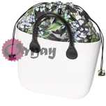 Czarny organizer do OBAG MINI worek konwalie komin OMAY