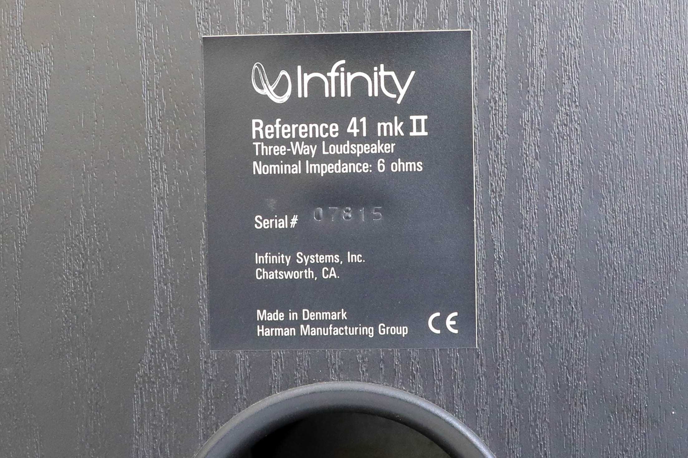 Infinity Reference 41mk2 colunas 125watts