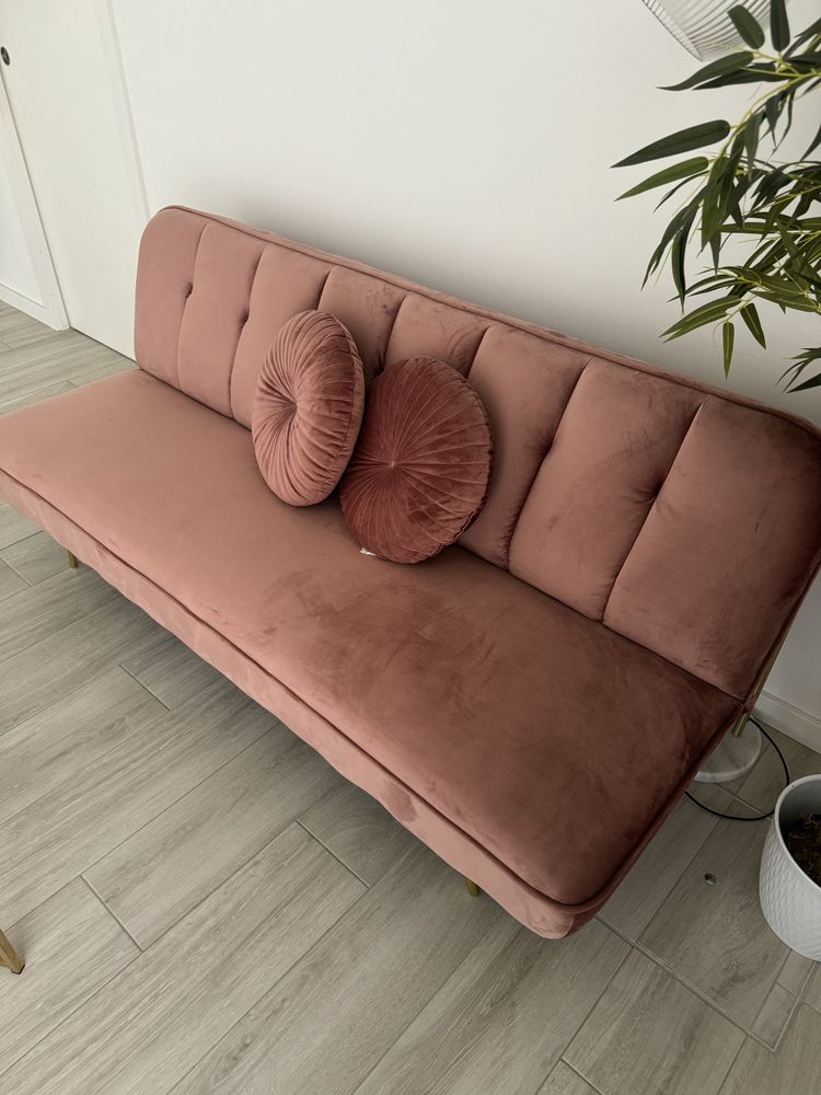 Sofa cama cor de rosa