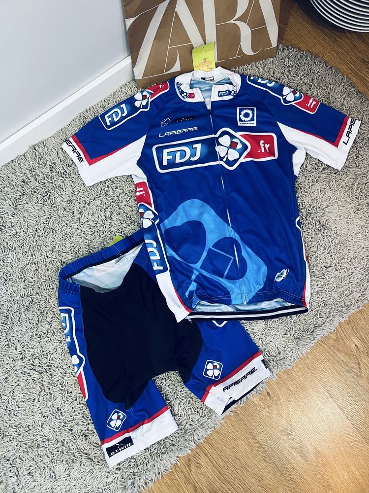 Stroj kolarski rowerowy meski niebieski kolarki z gabka rozm M nowy