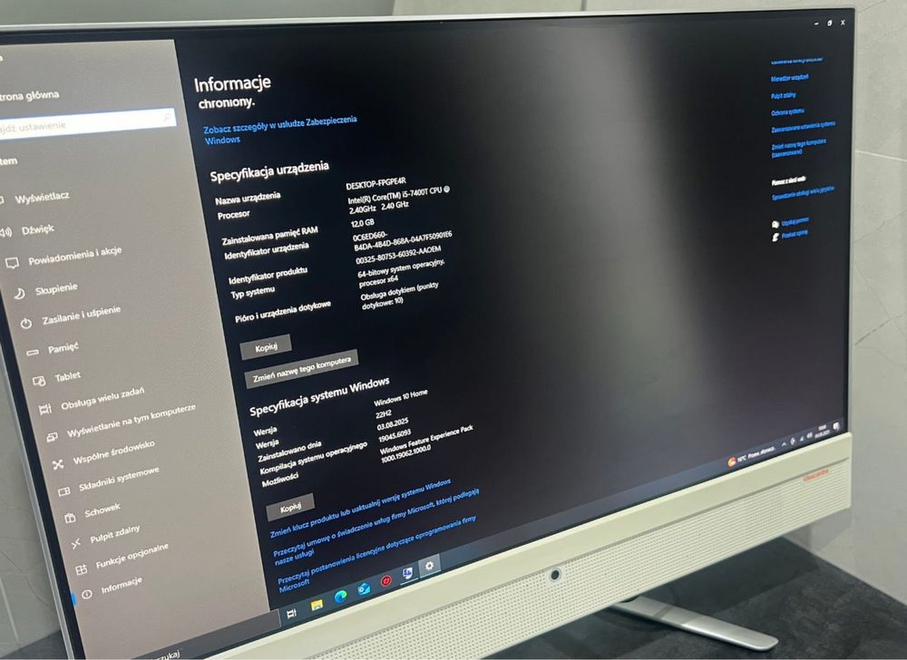 Dotykowy komputer Lenovo Ideacentre AIO 2,4 i5 12 GB 1 TB