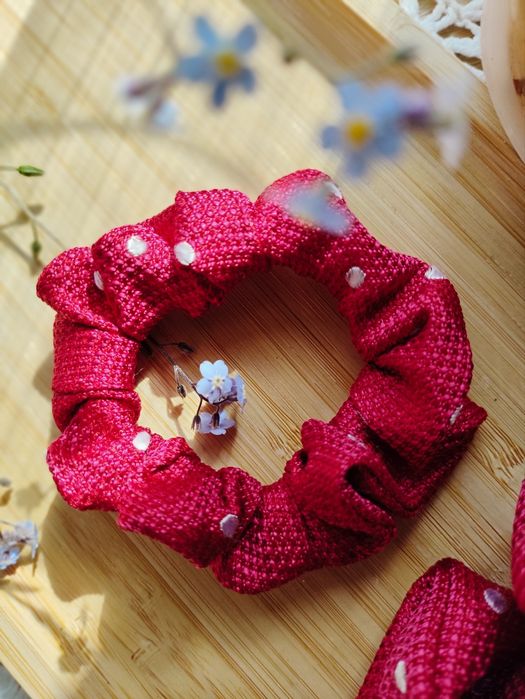 Gumka scrunchie, jedwab 100%