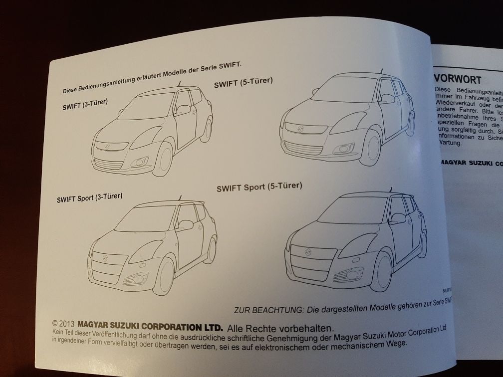 Instrukcja obsługi Suzuki Swift