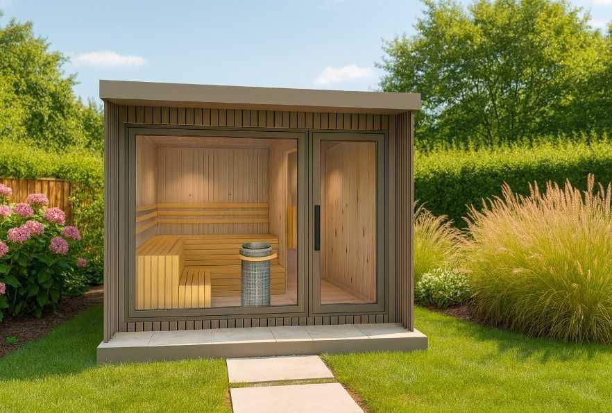 Sauna ogrodowa z przedsionkiem - na wymiar - personalizacja - Wadowice