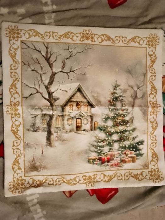 Nowy zestaw poszewek świątecznych vintage na poduszkę 45 cm