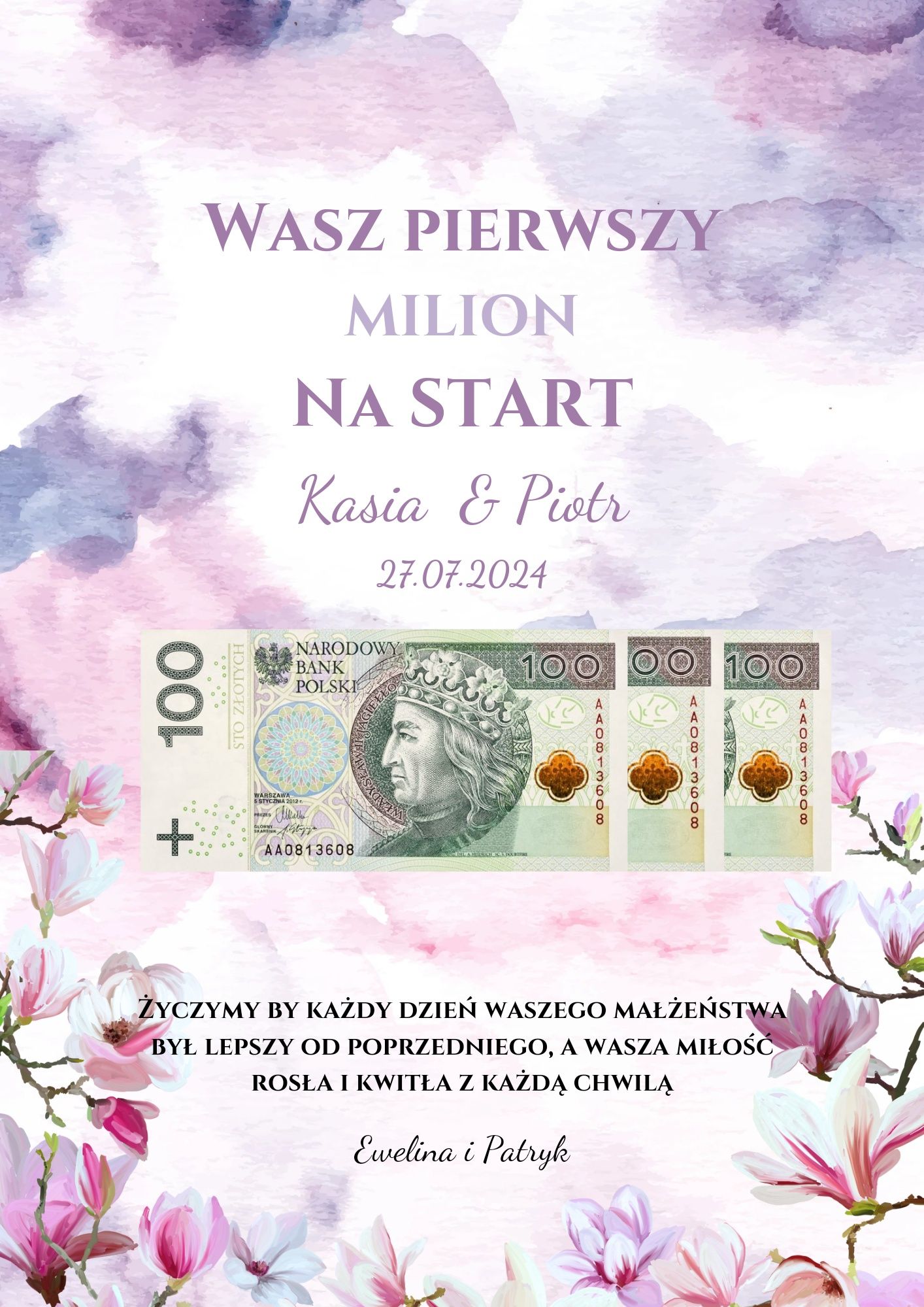 Prezent na ślub Wesele prezent