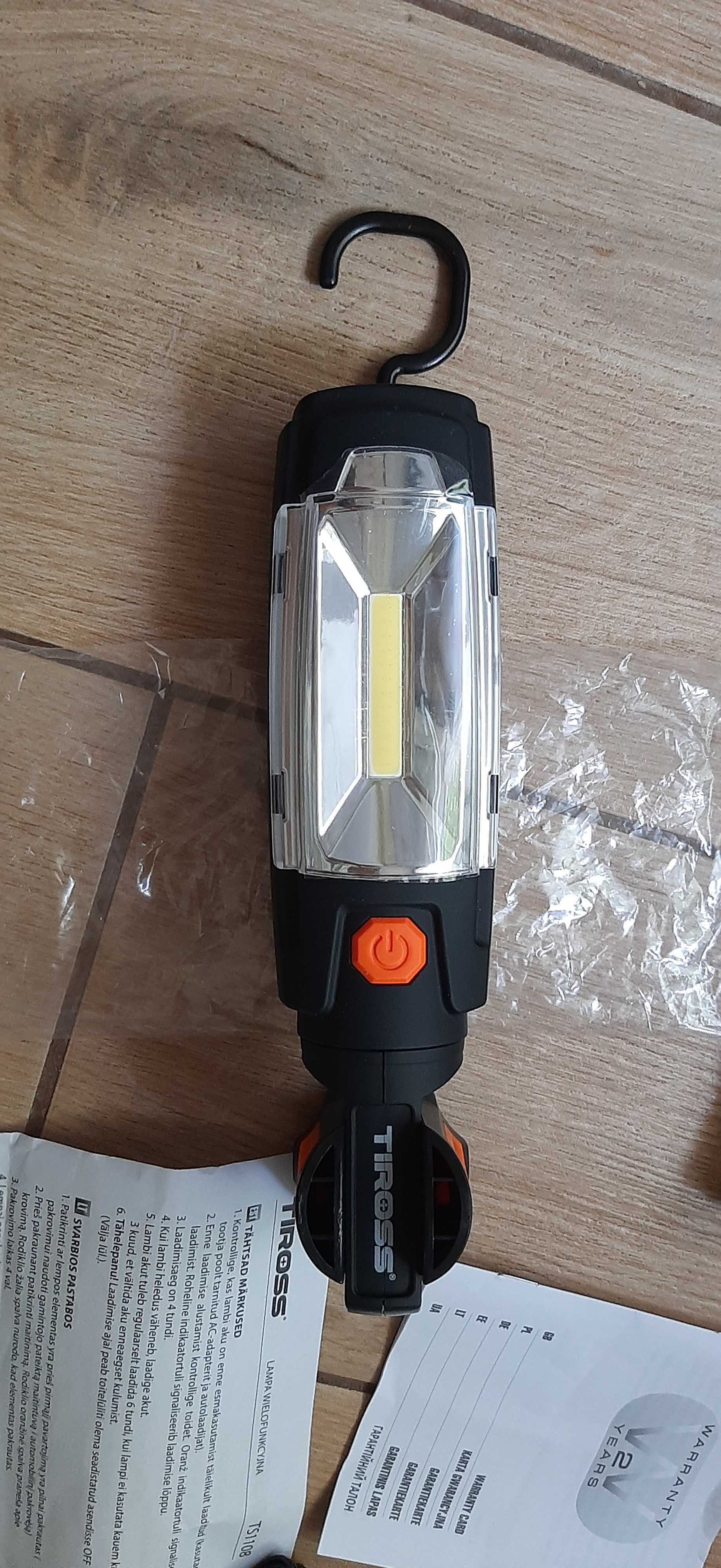 Фонарь Tiross TS-1108 БП 230В+автозарядное устройство 12В прикуривател