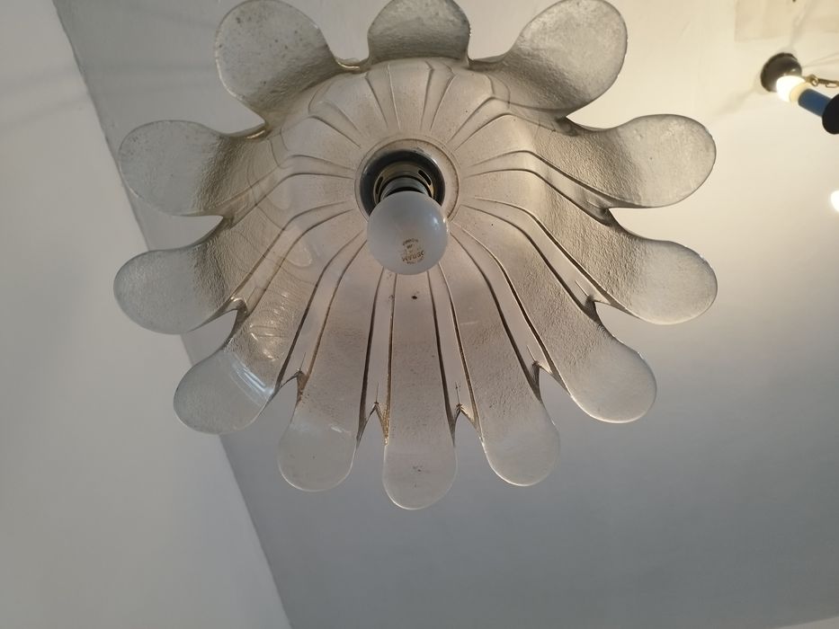 żyrandol lampa wisząca KWIAT lata 70-te antyk