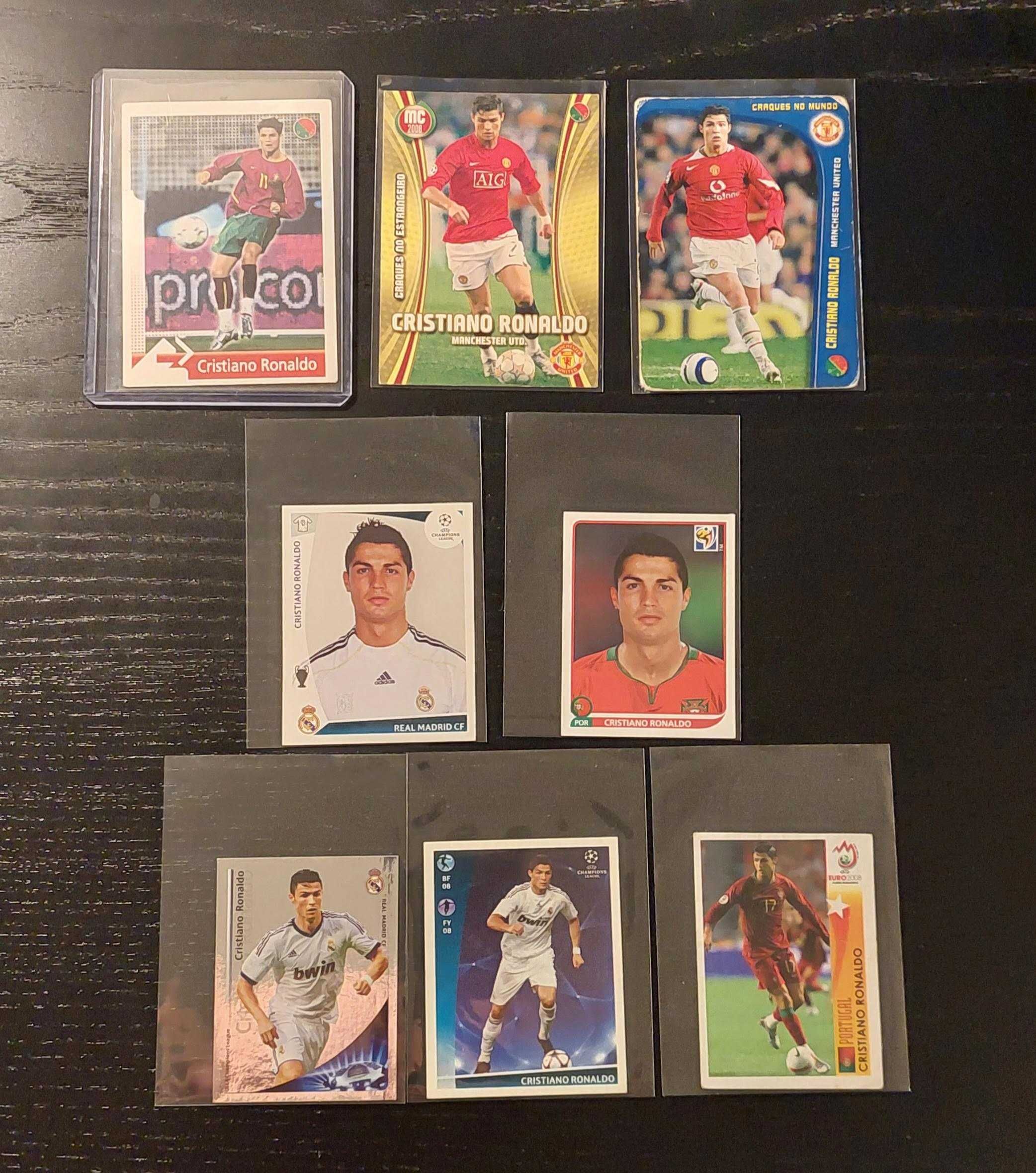 Cromos de Futebol: Ronaldo, Eusébio, Messi, Figo, Maradona e outros...
