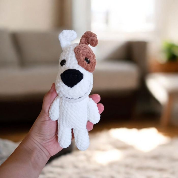 Maskotka piesek Reksio na szydełku amigurumi handmade