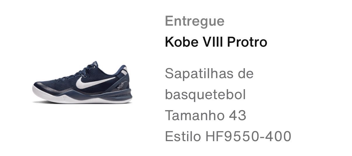 Nike Kobe VIII Protro Navy - Novos - 43 ou 9.5