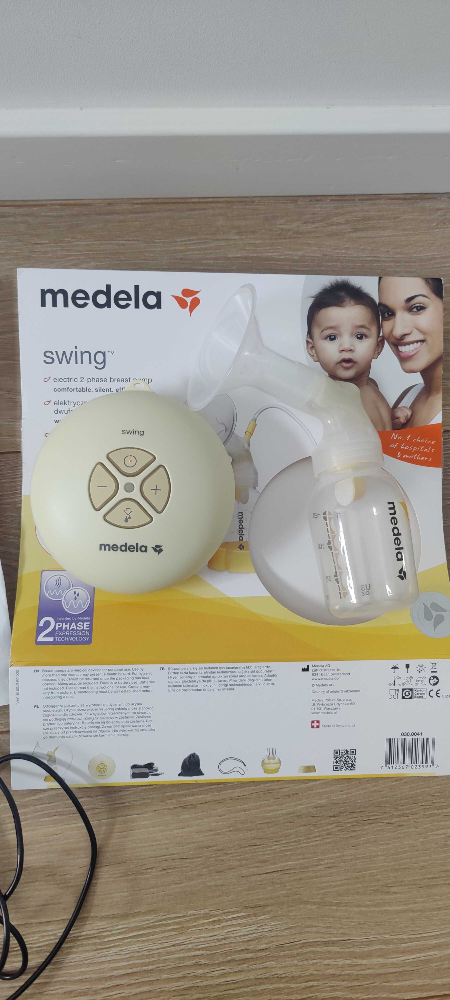 Duży zestaw Medela Swing z akcesoriami