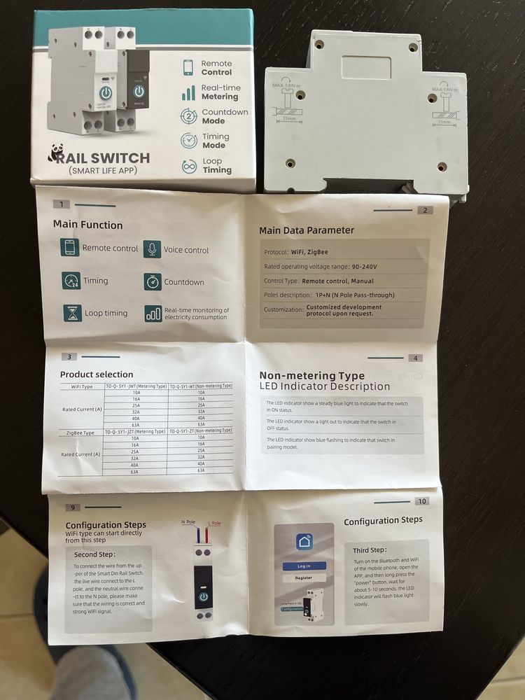 Inteligentny Wyłącznik  Tuya WIFI 32 A AC 230V