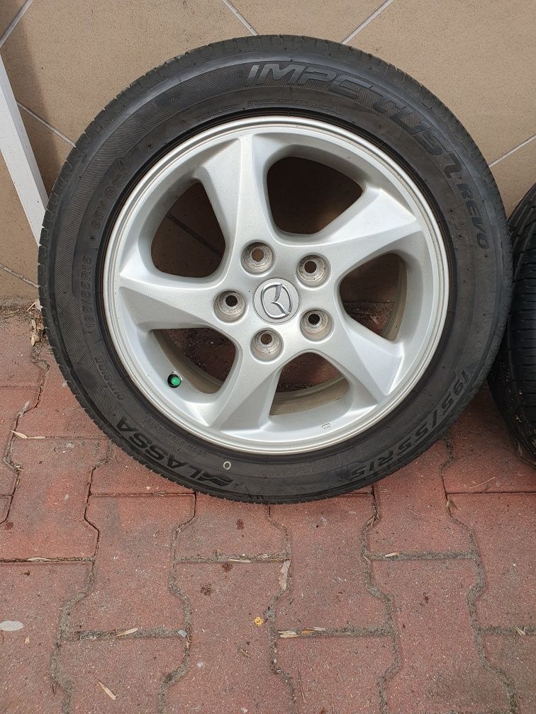 Oryginalne Felgi 15" Mazda 5x114.3 ET50+ 195.55.15 Letnie 7mm