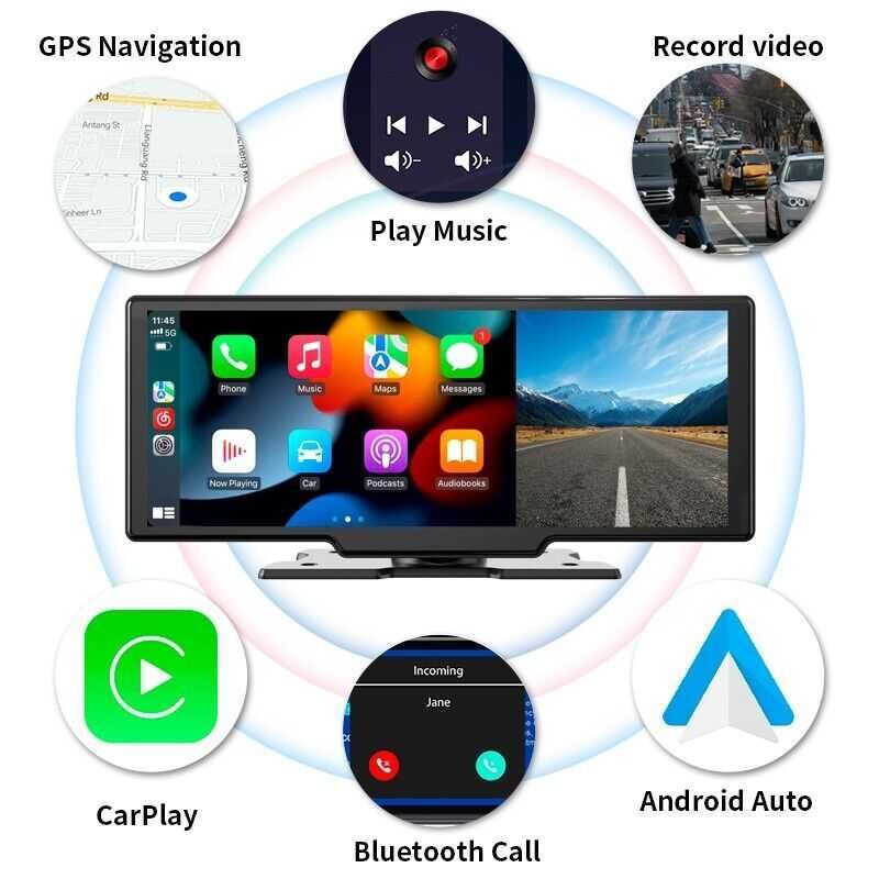 Відеореєстратор GRANDnavi 2.5K WIFI 10,26" 2 камери Carplay Android A