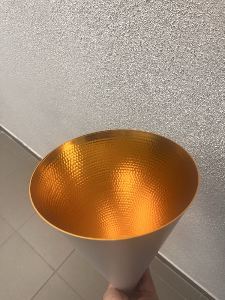 2 lampy wiszące biało-złote