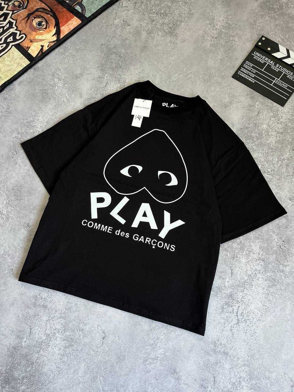 Черная Футболка PLAY Comme des garcons(Heart) с бирками