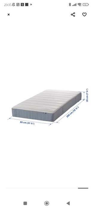 Colchão 80×200 IKEA