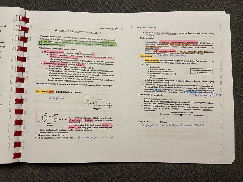 Allchemia skrypt, biochemia