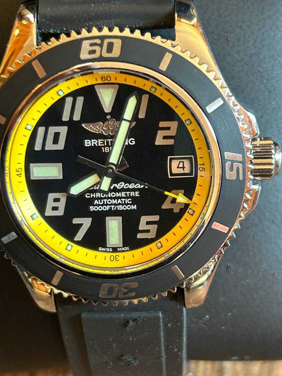 часы Breitling Superocean II Yellow Men's Watch - A17364 42mm