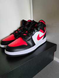 Buty nike air jordan 1 mid black fire red 38.5