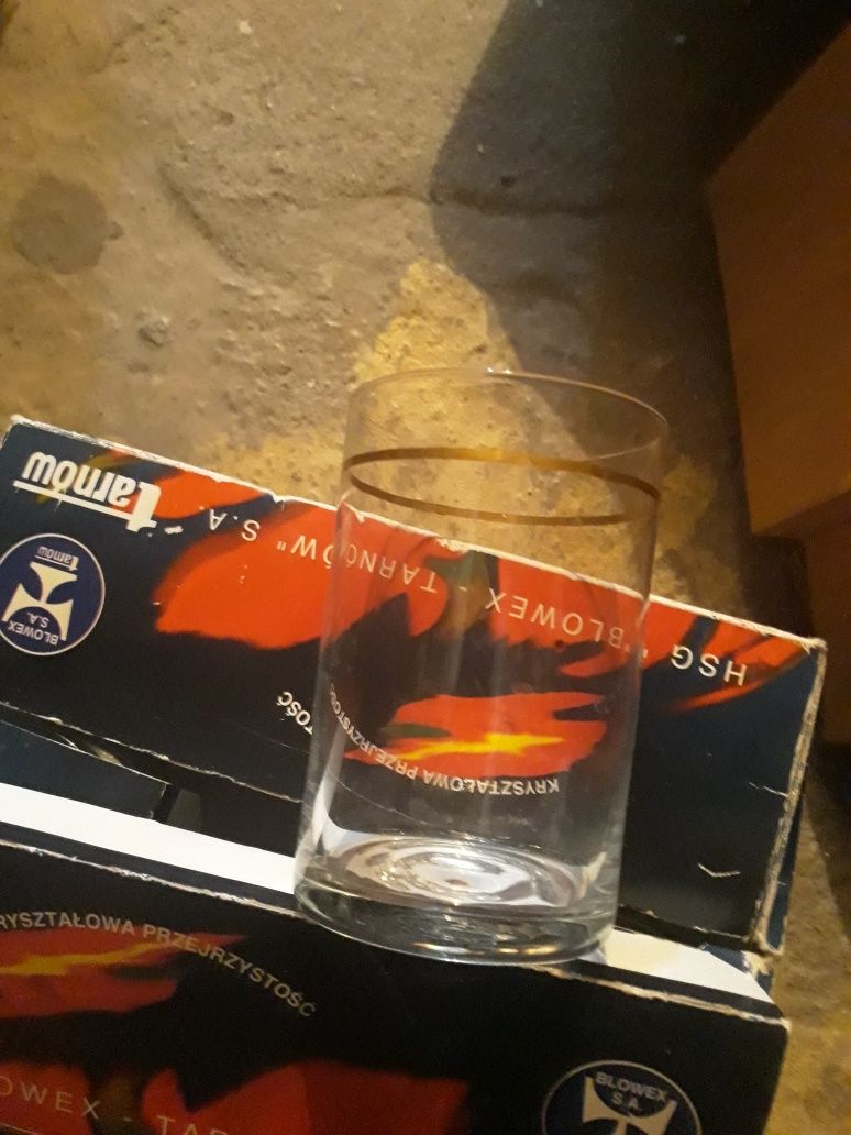 PRL Tarnów komplet nowych szklanek
