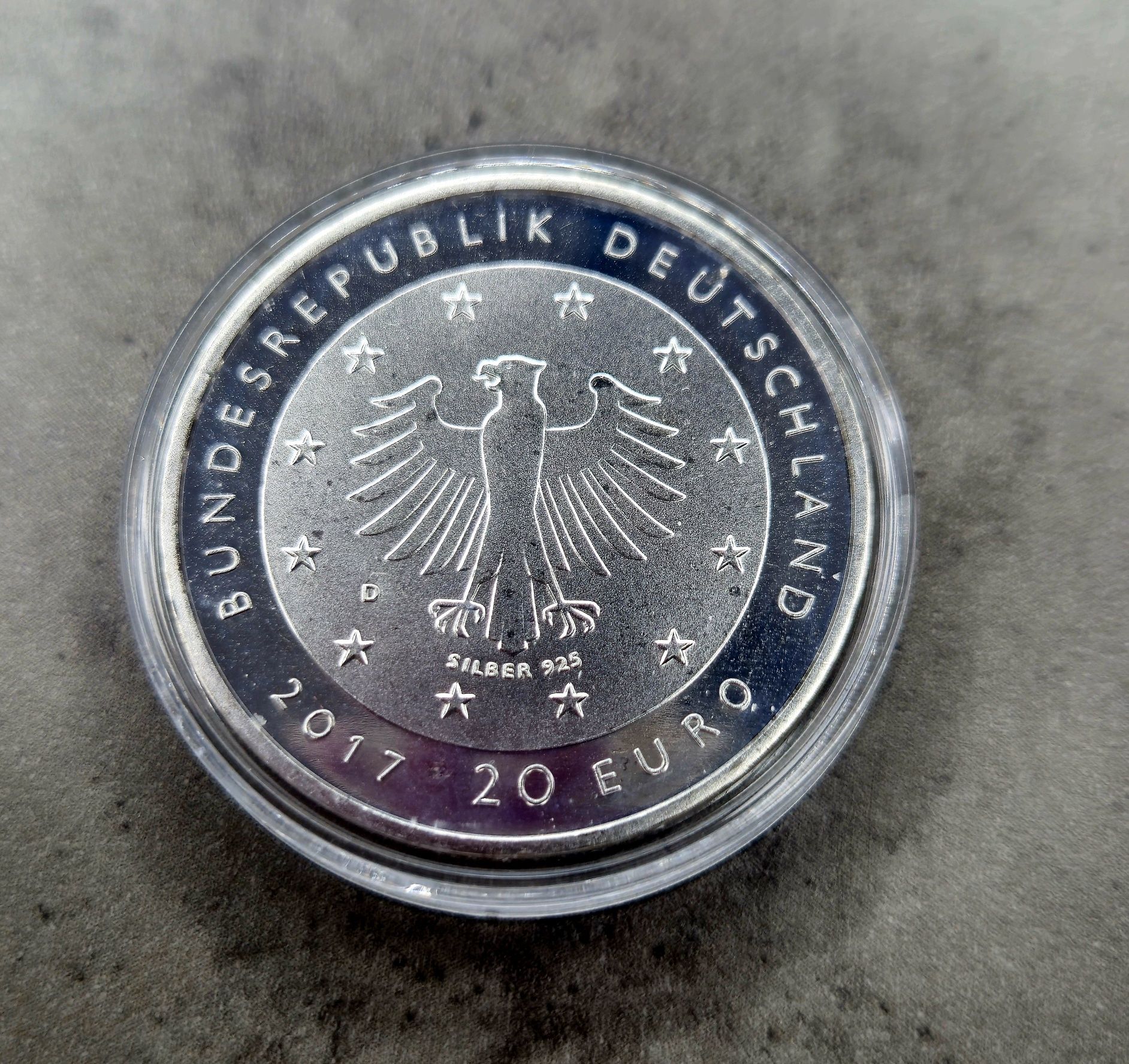 Srebrna moneta 20 euro 2017
