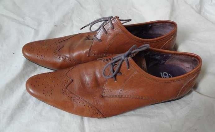 Туфлі броги чоловічі коричневі Asos 42 натуральна шкіра