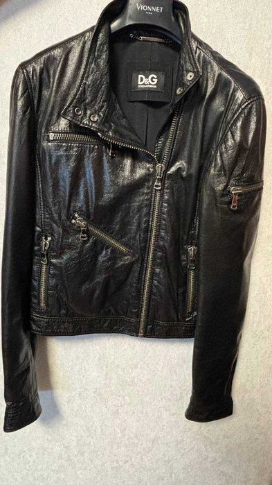 Dolce & Gabbana кожаная куртка SB0366