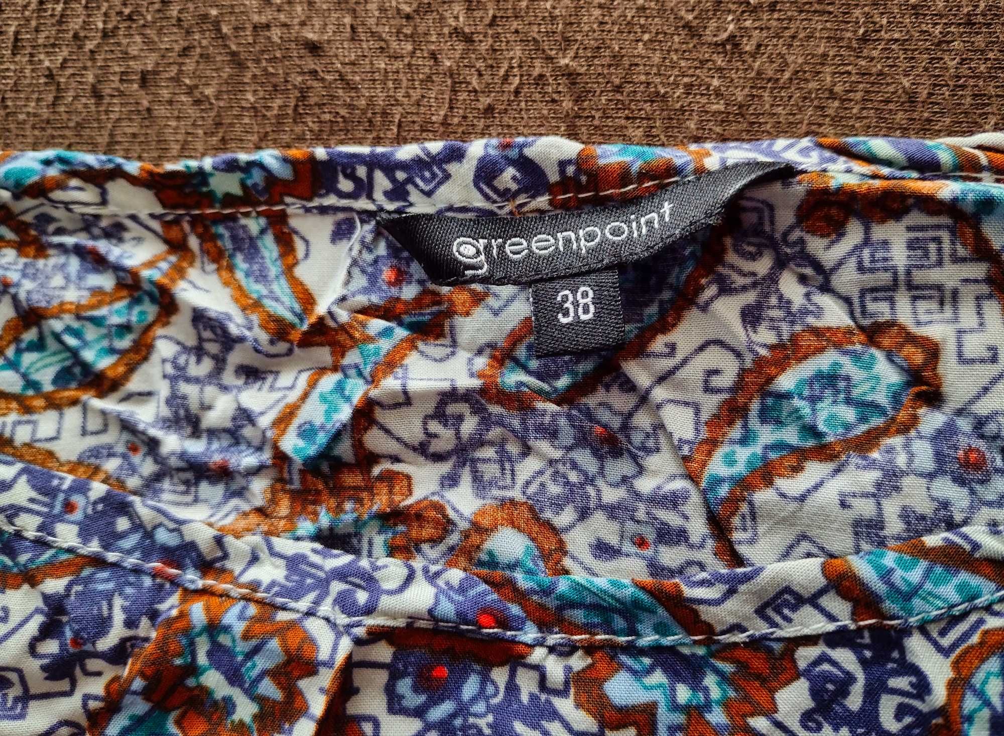 Koszulka GREENPOINT we wzory damska r. 38 - jak nowa
