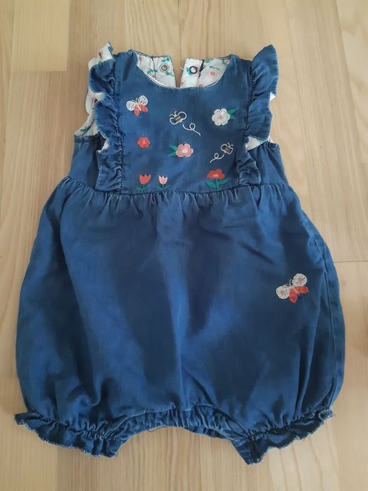 Jeansowy rampers 74