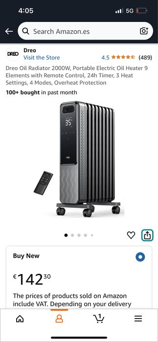 Radiador a Óleo Dreo 2000W