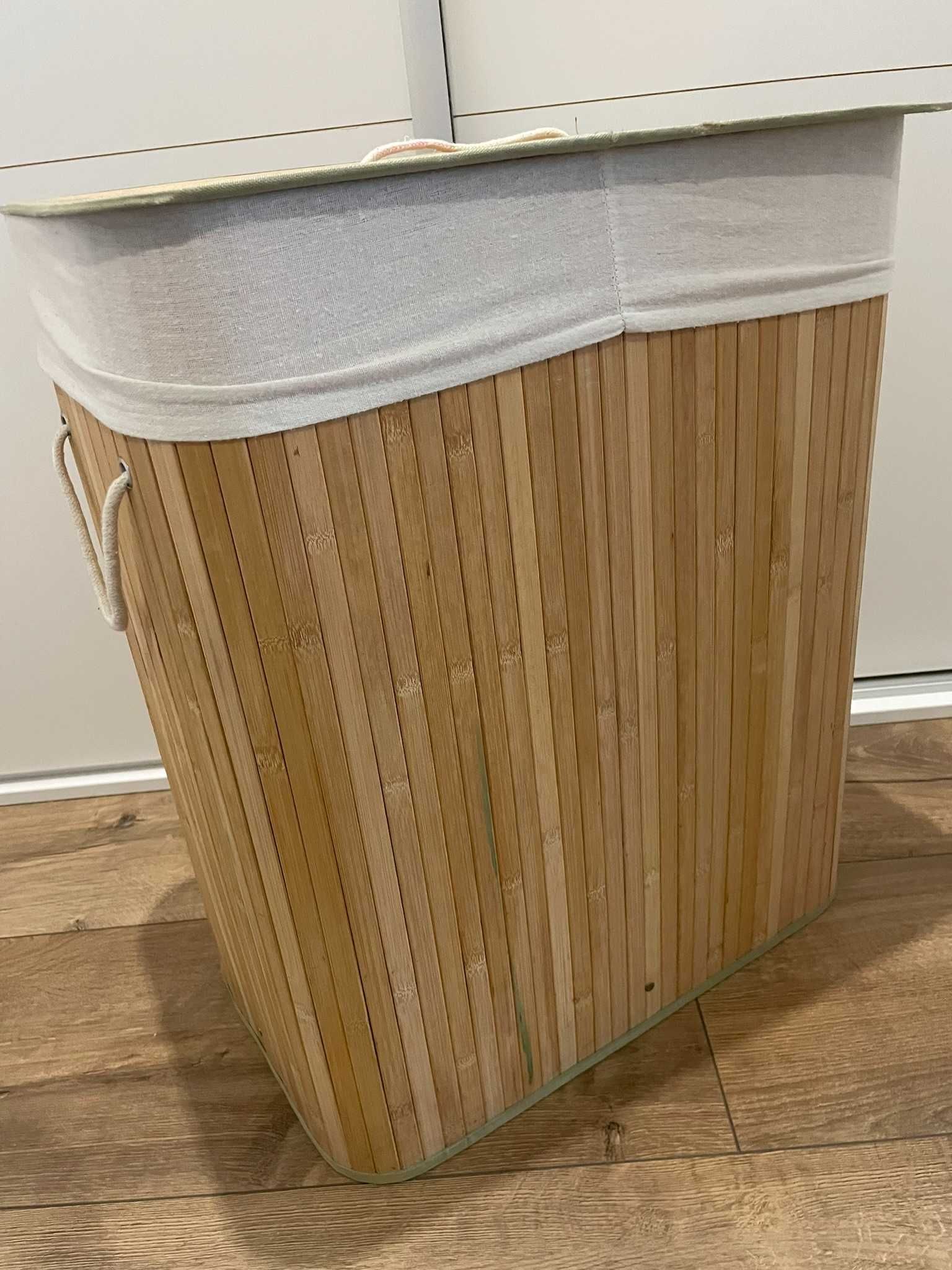 kosz na pranie pojemnik bambusowy 72 l
