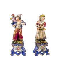 Estátuas casal porcelana Meissen