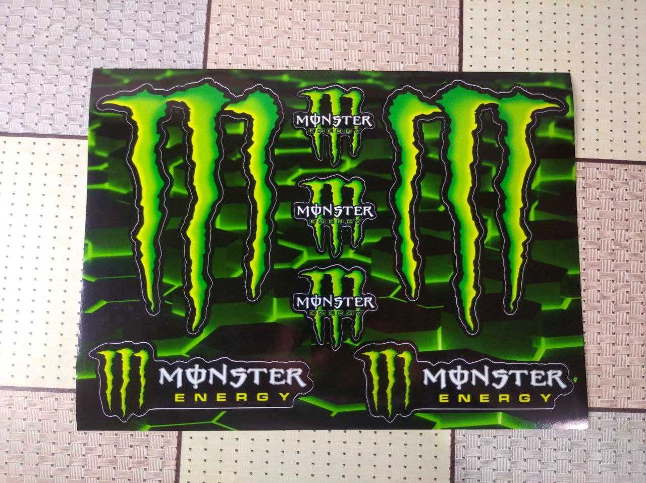 Колекційні наклейки на бак мотоцикла Monster Energy