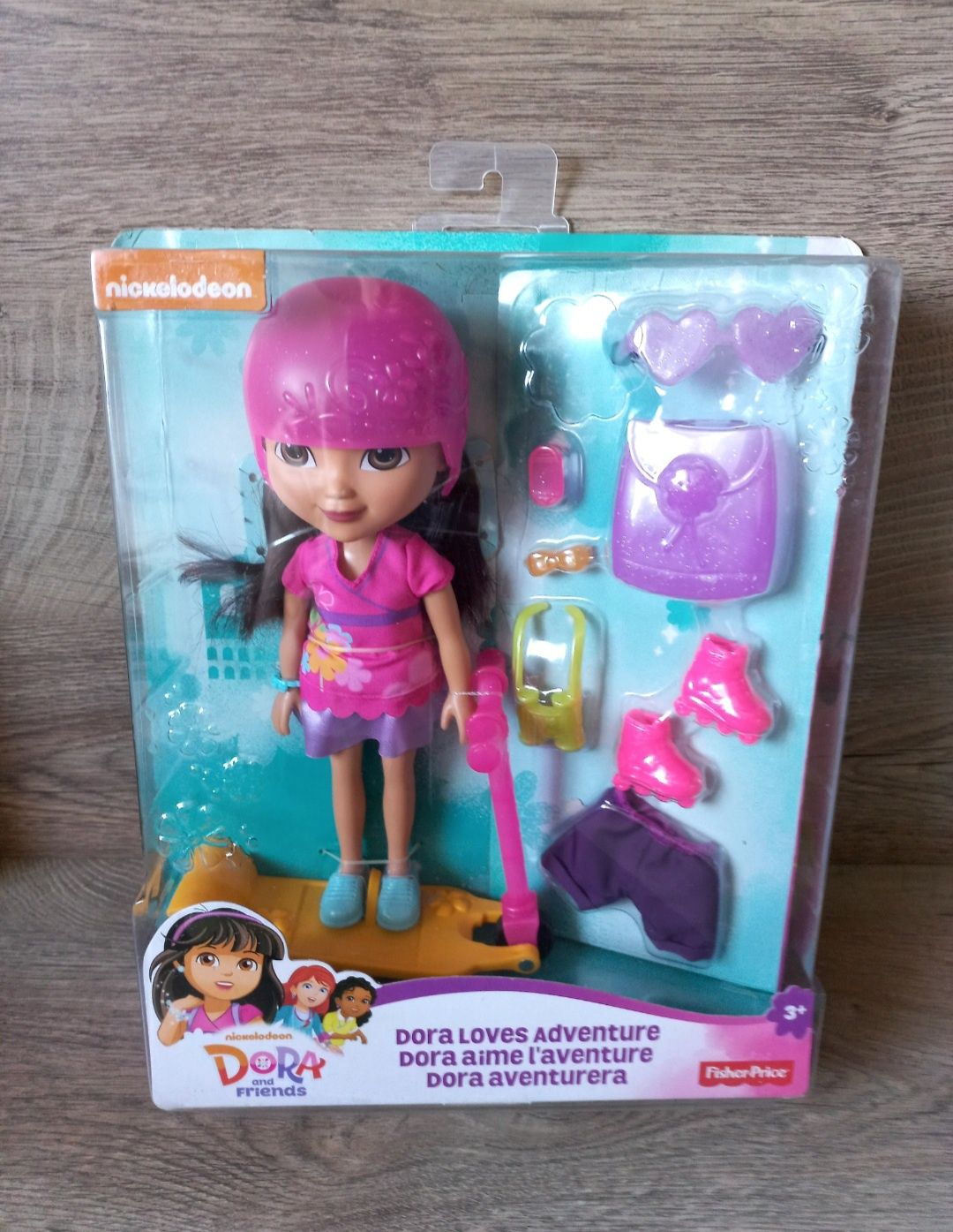 Fisher Price Dora hulajnoga duży zestaw unikat