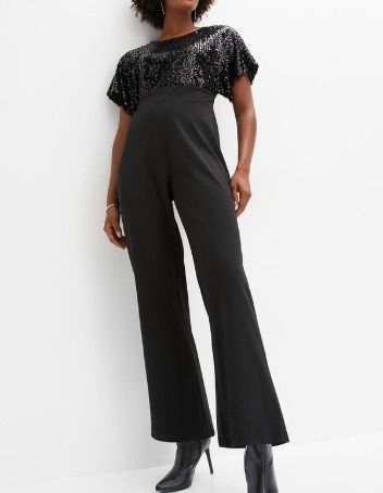 B.P.C elegancki kombinezon z cekinami czarny r.40/42