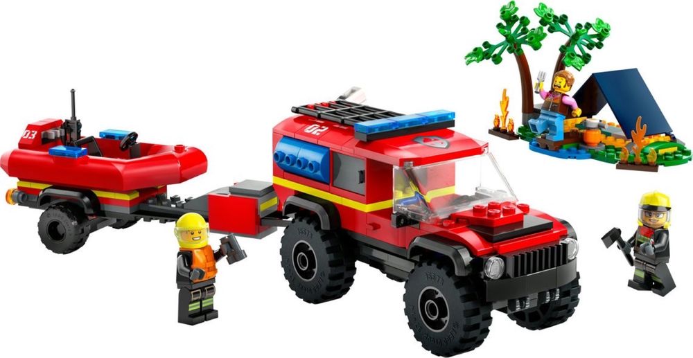 LEGO City Пожежний позашляховик з рятувальним човном (60412) лего