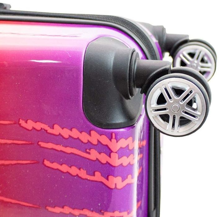 Zestaw  walizek 3D podróżnych M L XL walizki Flamingo