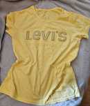 T shirt jasno żółty. Koszulka damska.  Roz S. Napis Levi's
