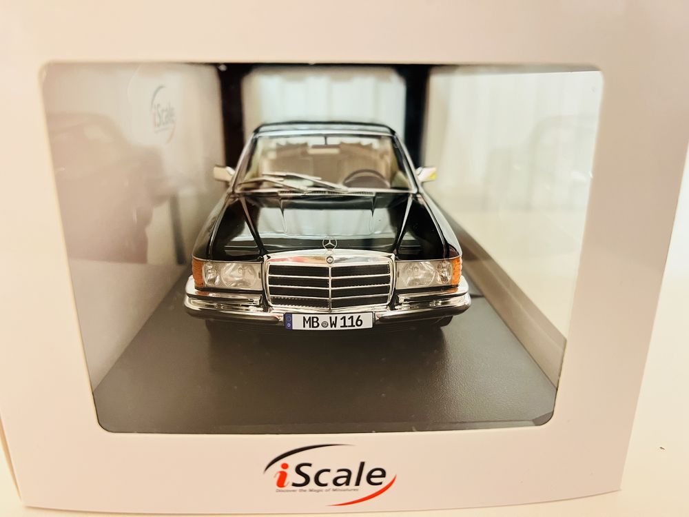 Mercedes 450SEL 6.9 S-klasa W116 czarny metallic jasne wnętrze