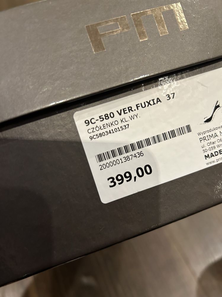 Różowe szpilki prima moda r. 37 fuksja